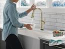 Single Handle Pull Down Touchless Kitchen Faucet in Arctic Stainless 