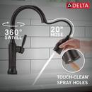 Single Handle Pull Down Touchless Kitchen Faucet in Venetian Bronze 