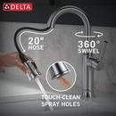 Delta Faucet Stainless Steel Single Handle Pull Down Bar Faucet 