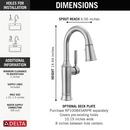 Delta Faucet Stainless Steel Single Handle Pull Down Bar Faucet 