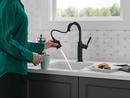 Delta Faucet Matte Black Single Handle Pull Down Bar Faucet 