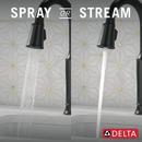 Delta Faucet Matte Black Single Handle Pull Down Bar Faucet 