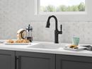 Delta Faucet Matte Black Single Handle Pull Down Bar Faucet 