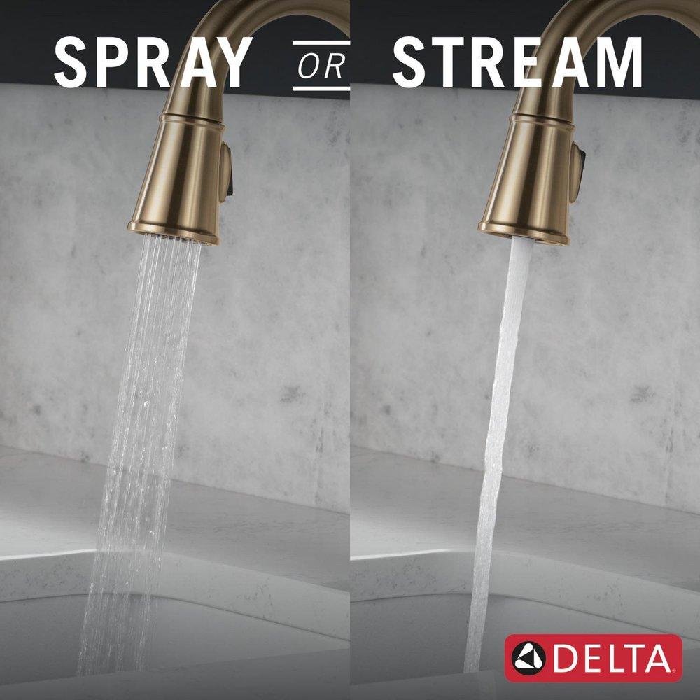 Delta Faucet Lumicoat Champagne Bronze Single Handle Pull Down Bar Faucet 