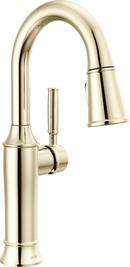 Single Handle Pull Down Bar Faucet in Polished Nickel