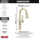 DELTA RENALDI SINGLE HANDLE PULL-DOWN BAR / PREP FAUCET 