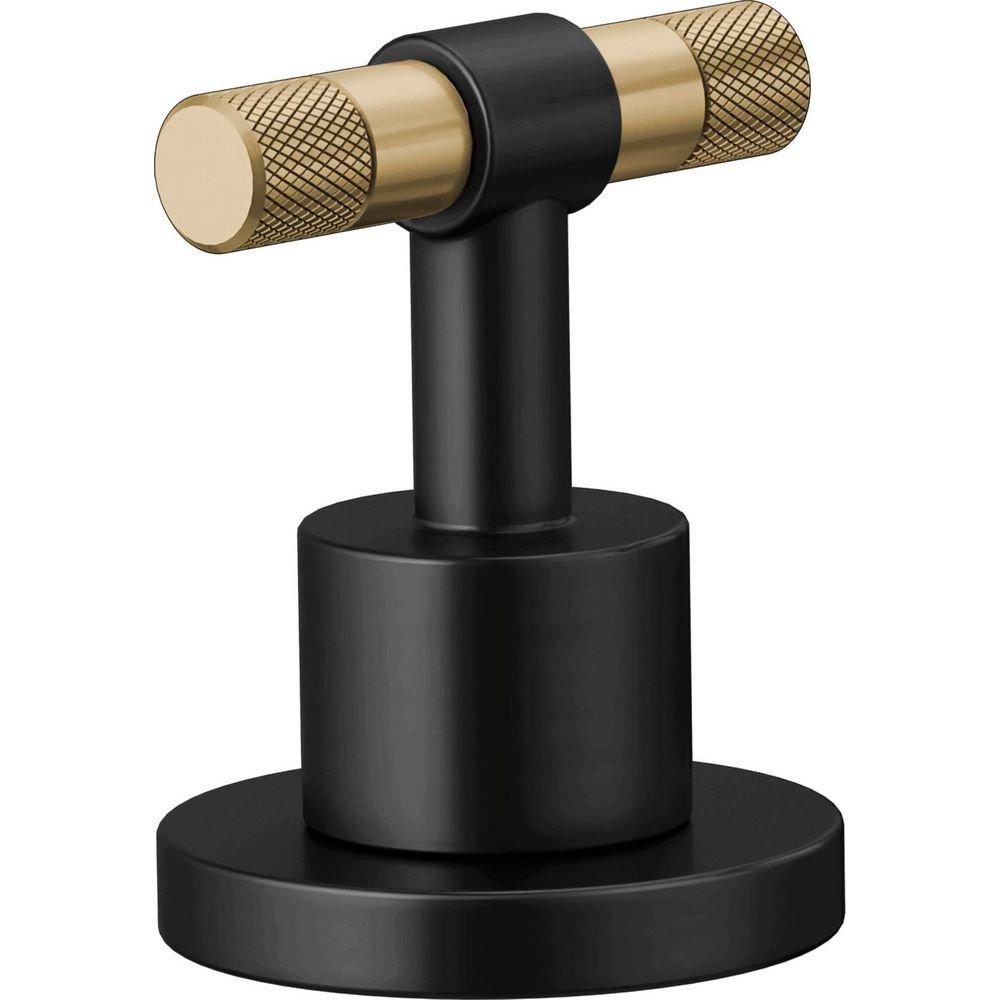 Brizo Matte Black Litze&reg; Widespread Bathroom Faucet T-Lever Handle Kit 