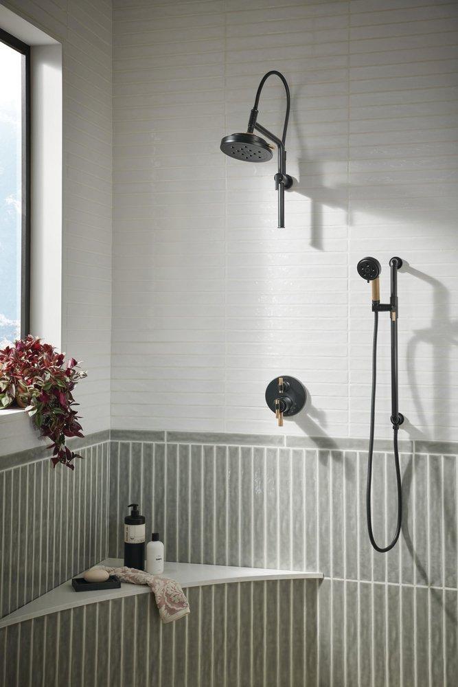 Brizo Matte Black TempAssure Thermostatic Valve With Integrated Diverter T-Lever Handle Kit 