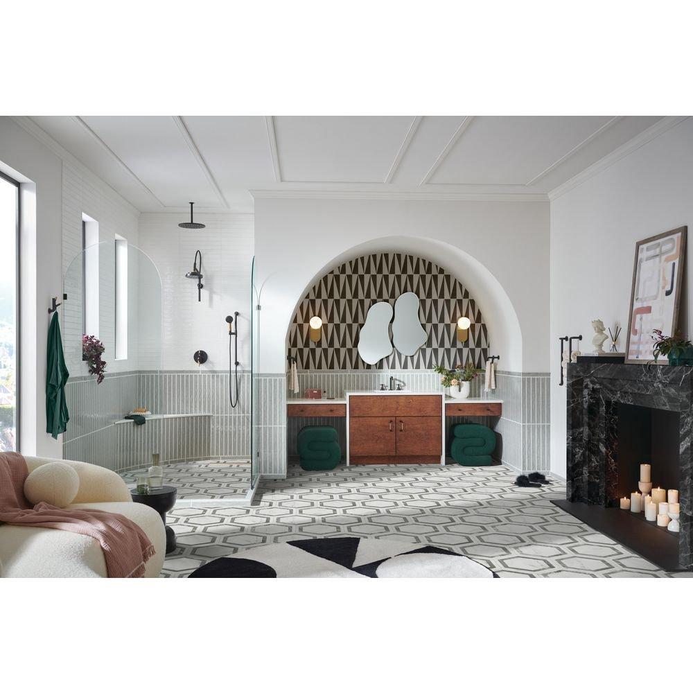Brizo Matte Black TempAssure Thermostatic Valve With Integrated Diverter T-Lever Handle Kit 