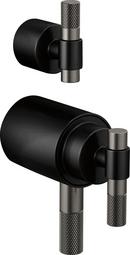 Brizo Matte Black TempAssure Thermostatic Valve With Integrated Diverter T-Lever Handle Kit 