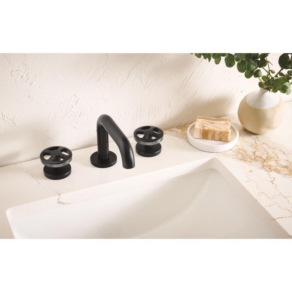 Brizo Matte Black Litze&reg; Widespread Handle Kit - Wheel 