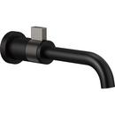 Single Handle Wall Mount Bathroom Sink Faucet in Matte Black with Brilliance&reg; Luxe Steel&reg; 