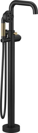 Single Handle Tub Filler with Hand Shower in Matte Black (Handle Sold Separately) (Trim Only)