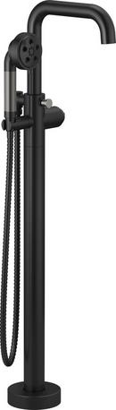 Single Handle Tub Filler with Hand Shower in Matte Black (Handle Sold Separately) (Trim Only)