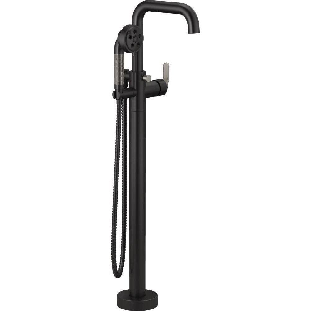 Single Handle Tub Filler with Hand Shower in Matte Black (Handle Sold Separately) (Trim Only) 