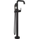 Single Handle Tub Filler with Hand Shower in Matte Black (Handle Sold Separately) (Trim Only) 