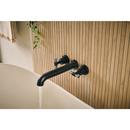 Two Handle Wall Mount Tub Filler in Matte Black (Trim Only) (Handles Sold Separately) 