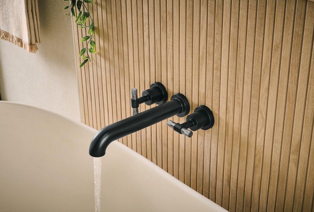 BRIZO LITZE TWO-HANDLE WALL MOUNT TUB FILLER - LESS HANDLES 