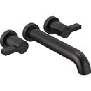 Two Handle Wall Mount Tub Filler in Matte Black (Trim Only) (Handles Sold Separately) 