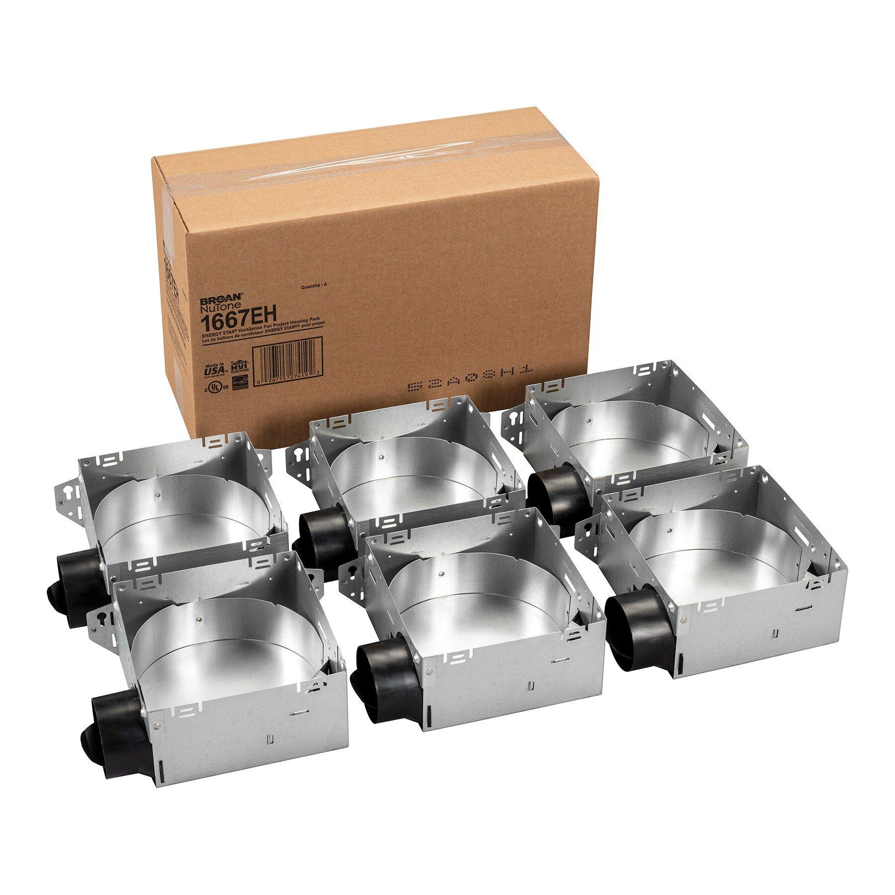 50 CFM Bathroom Exhaust Fan Housing Pack (6 Pack) 
