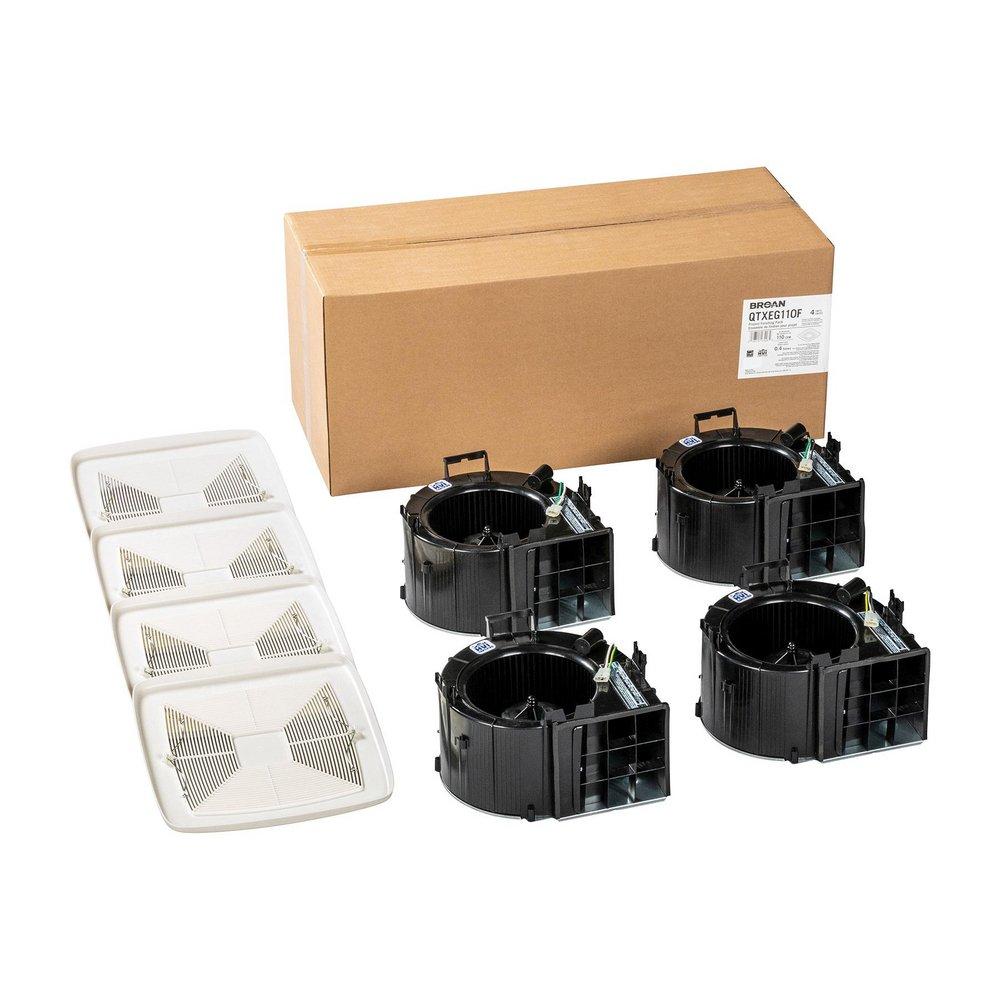 QTXE 110 CFM VENTILATION FAN WITH WHITE GRILLE 0.7 SONES; ENERGY STAR CERTIFIED - FINISHED PACK 