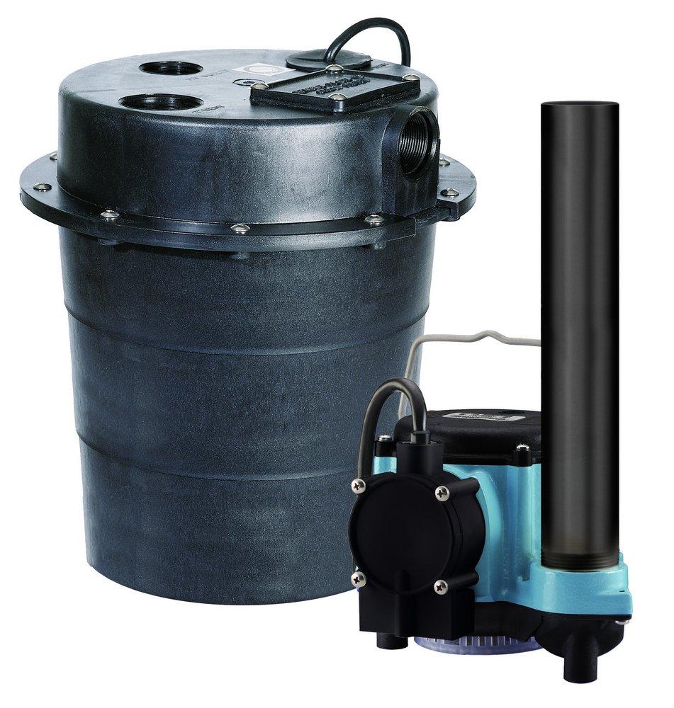 Little Giant 10 ft. 115V Plastic Sewage Pump System 