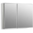 KOHLER Silver Aluminum 2-Door Medicine Cabinet Flat Silver 