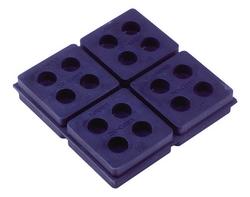 2 x 2 x 3/4 in. Equipment Pad Natural Rubber