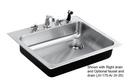 Just Manufacturing Satin 19 x 19 in. Stainless Steel Single Bowl Drop-in Kitchen Sink in No. 4 