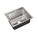 25 x 22 in. 1 Hole Stainless Steel Single Bowl Drop-in Kitchen Sink in No. 4