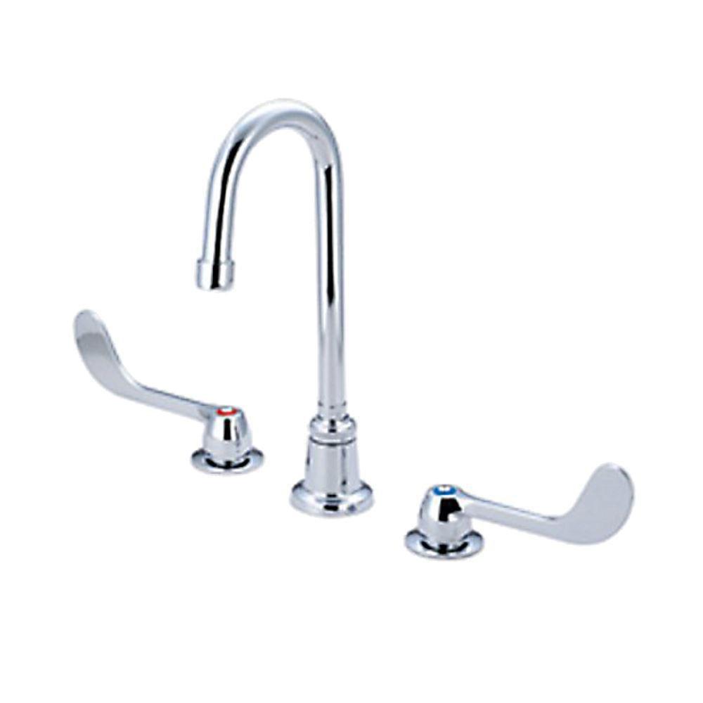Just Manufacturing PVD Polished Chrome Two Handle Kitchen Faucet 