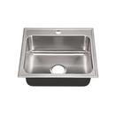 Just Manufacturing Brushed Steel Single Bowl Drop-In Kitchen Sink 