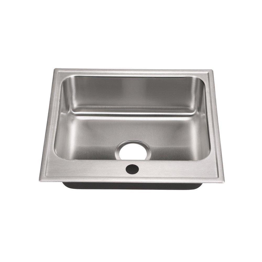 Just Manufacturing Brushed Steel Single Bowl Drop-In Kitchen Sink 