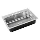 Just Manufacturing Brushed Steel 33 x 22 in. 3 Hole Stainless Steel Single Bowl Drop-in Kitchen Sink 