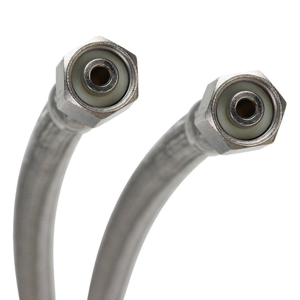 BrassCraft Stainless Steel 1/4 in. Braided Stainless Ice Maker Flexible Water Connector 