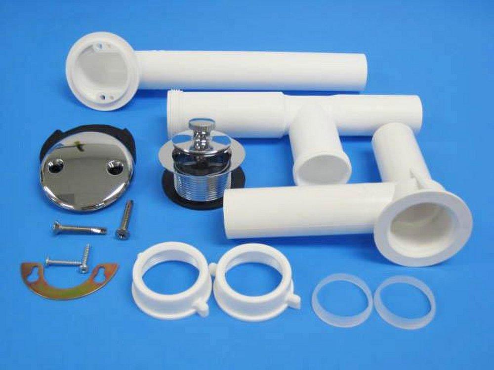 JB Products Polished Chrome Plastic Lift & Turn Drain 