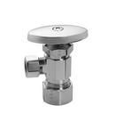 1/2 x 3/8 in. Compression x OD Compression Oval Angle Supply Stop Valve in Satin Nickel - PVD
