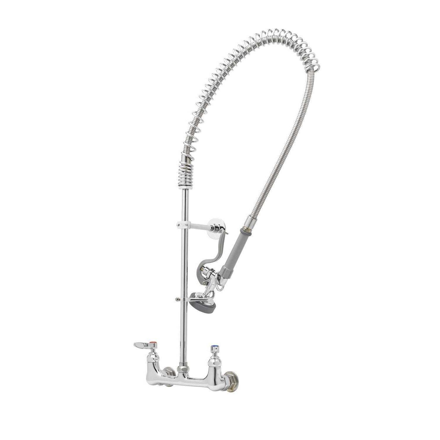 T&S Brass Chrome Plated 1.42 gpm Pre-Rinse with Wall Bracket 