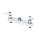 T&S Brass Chrome Plated Workboard Faucet 8 in. Center Size (Less Nozzle) 