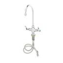 T&S Brass Chrome Plated Two Lever Handle Deck Mount Service Faucet 