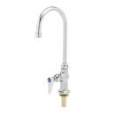 T&S Brass Chrome Plated 2.2 gpm Single Pantry Faucet Deckmount Rigid Gooseneck Stream Regulator 