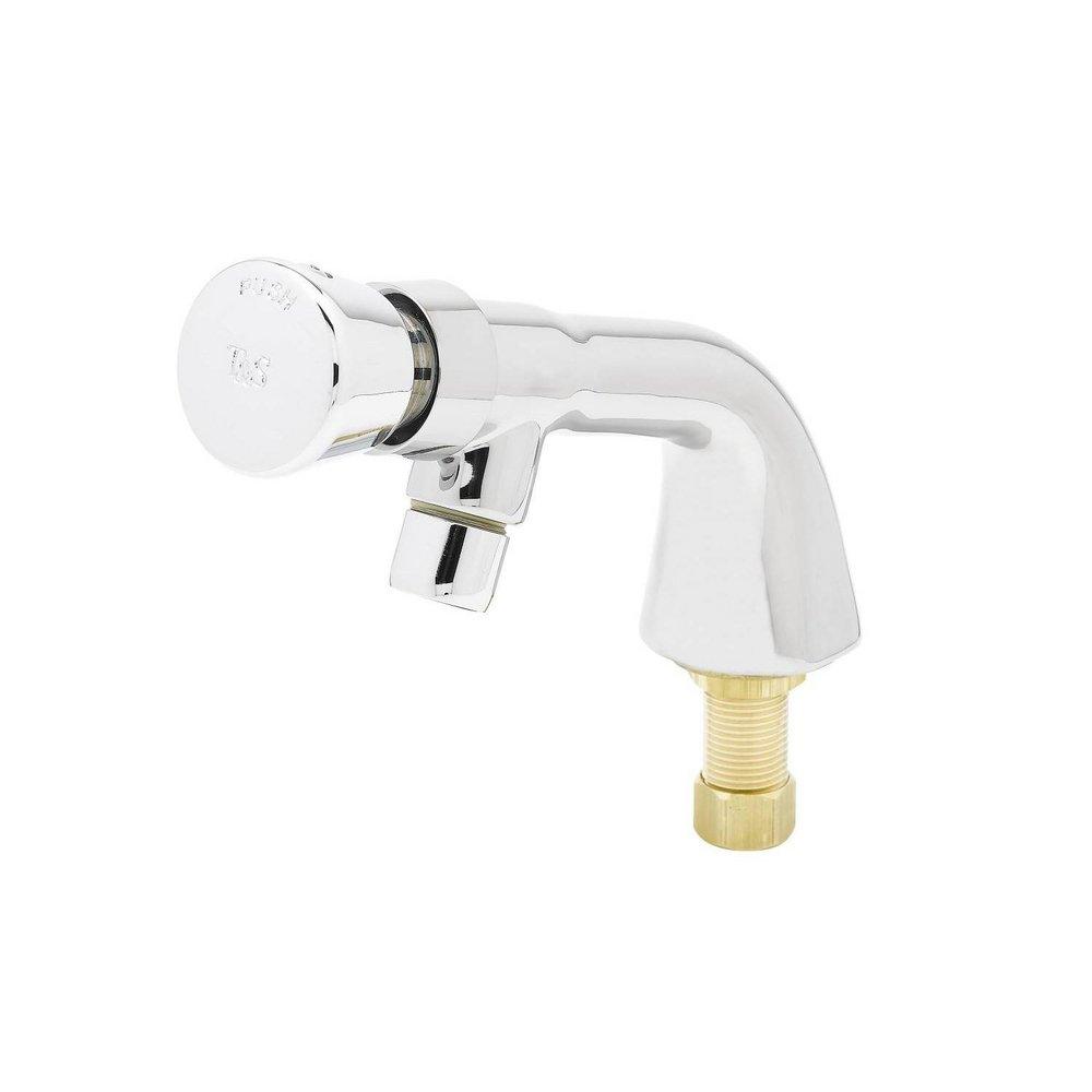 T&S Brass Chrome Plated Single Metering Handle Deck Mount Healthcare Faucet 