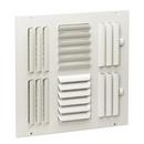 Hart & Cooley White 8 in. 4-way Steel Curved-blade Register with Multi-shutter Damper 
