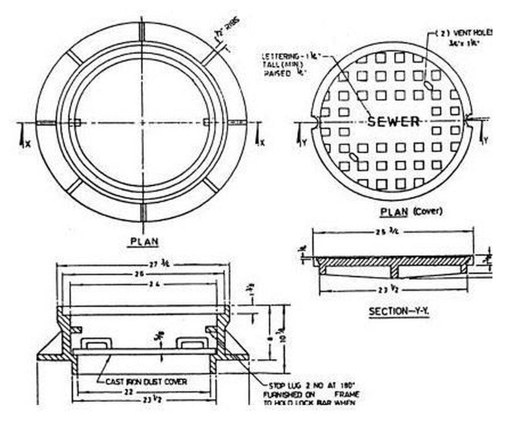 Capitol Foundry of Virginia Manhole Frame and Cover 