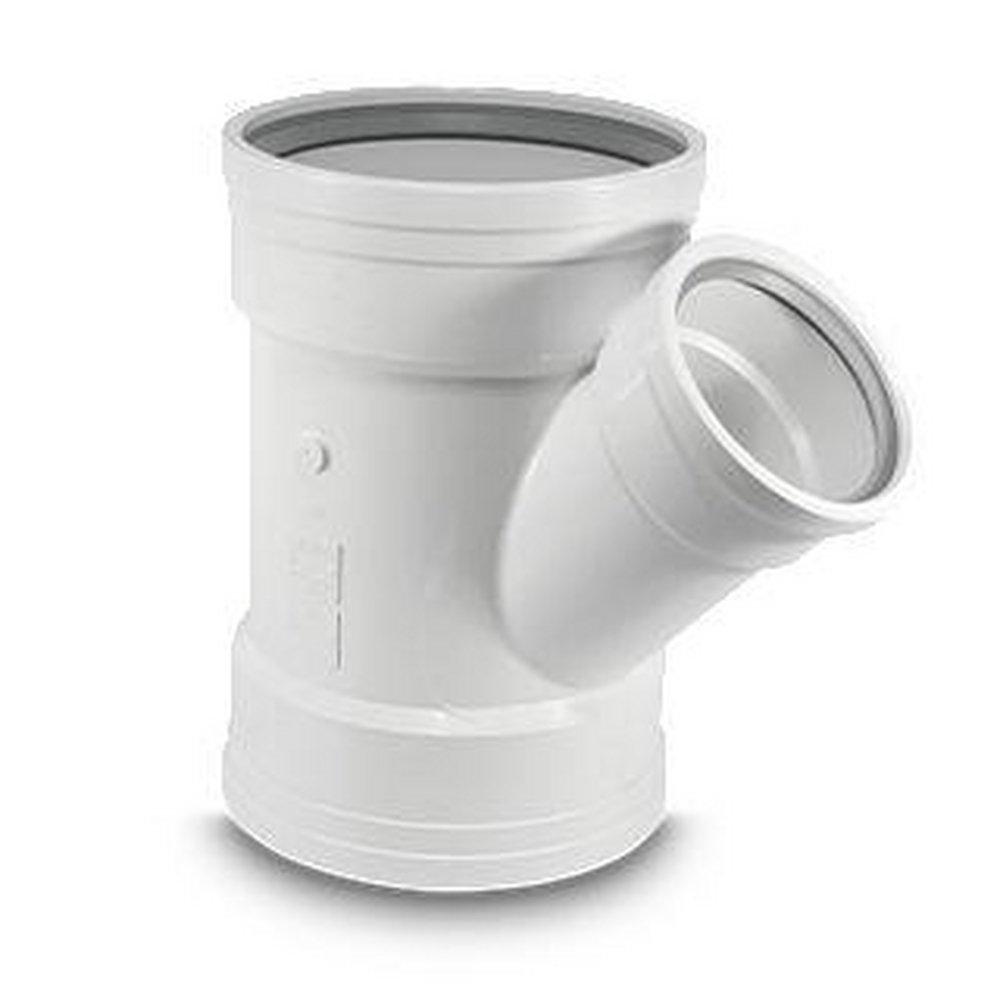 TRENCH TOUGH PLUS White Gasket PVC Sch. 40 Double Sewer Wye (Fabricated) 