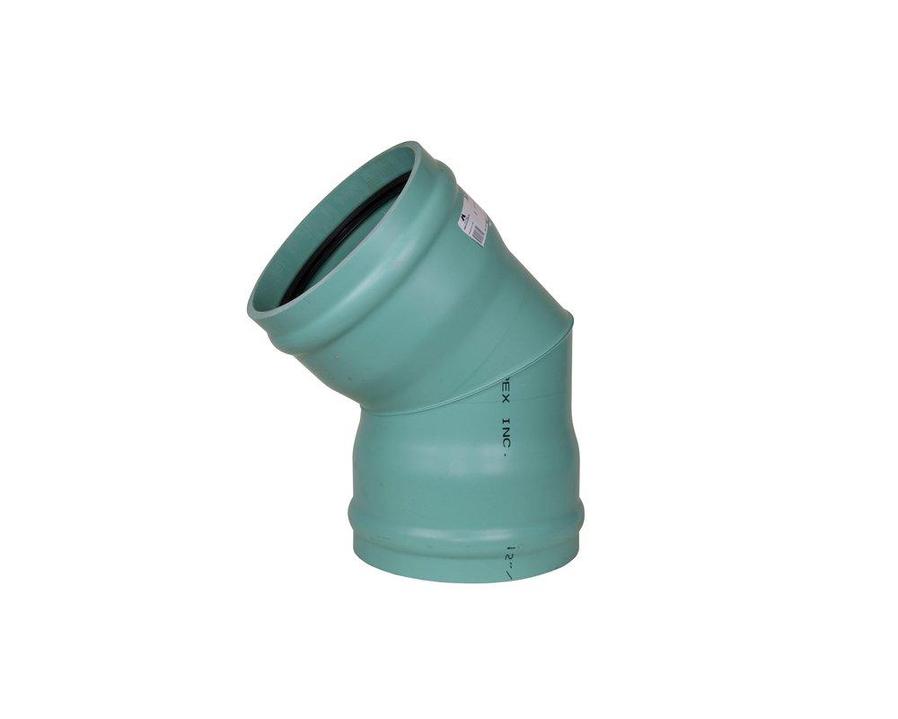 TRENCH TOUGH PLUS Gasket 45 Degree SDR 26 Plastic Sewer Elbow 