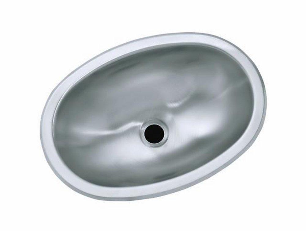 Sterling Satin Stainless Steel 16X11 0 Hole OVAL Stainless Steel SINK STUD Mount SADE 