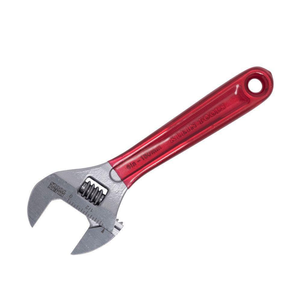 Klein Tools Polished Chrome Adjustable Wrench 