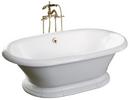 72 x 42 in. Soaker Freestanding Bathtub with Center Drain in White