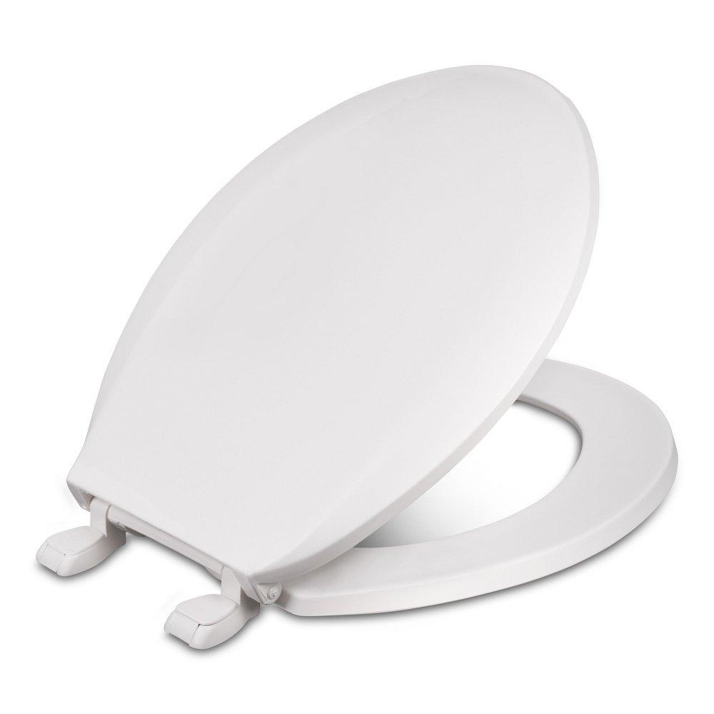Centoco Manufacturing White Plastic Round Closed Front Toilet Seat 